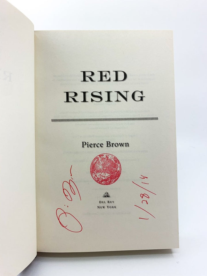 Brown, Pierce - Red Rising - SIGNED | signature page