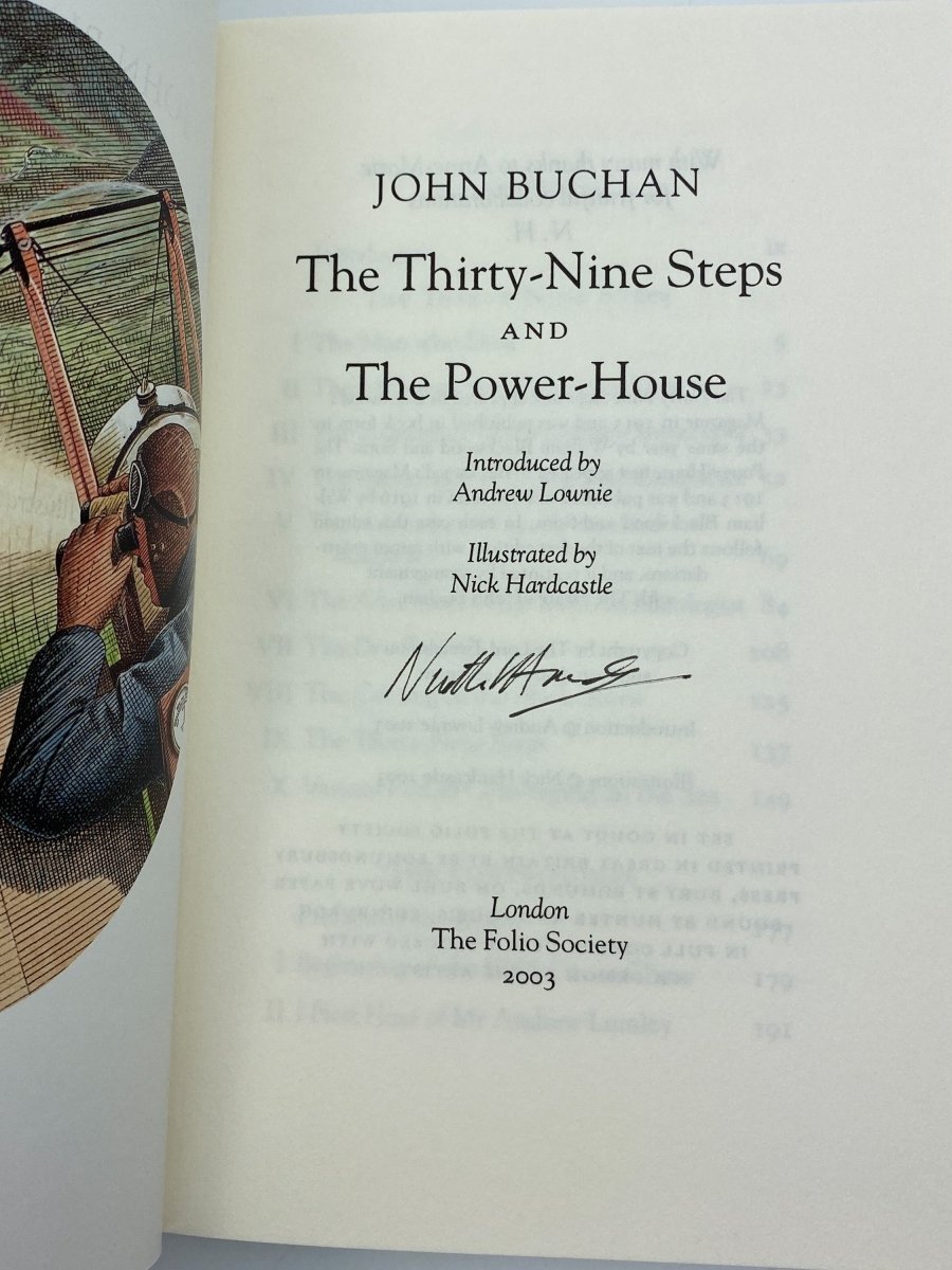 Buchan, John - The Adventures of Richard Hannay - SIGNED | signature page