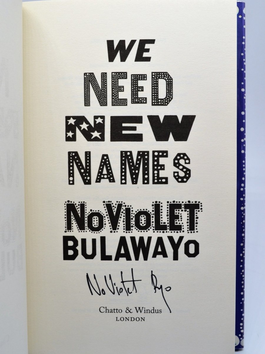 Bulawayo, NoViolet - We Need New Names - SIGNED | signature page