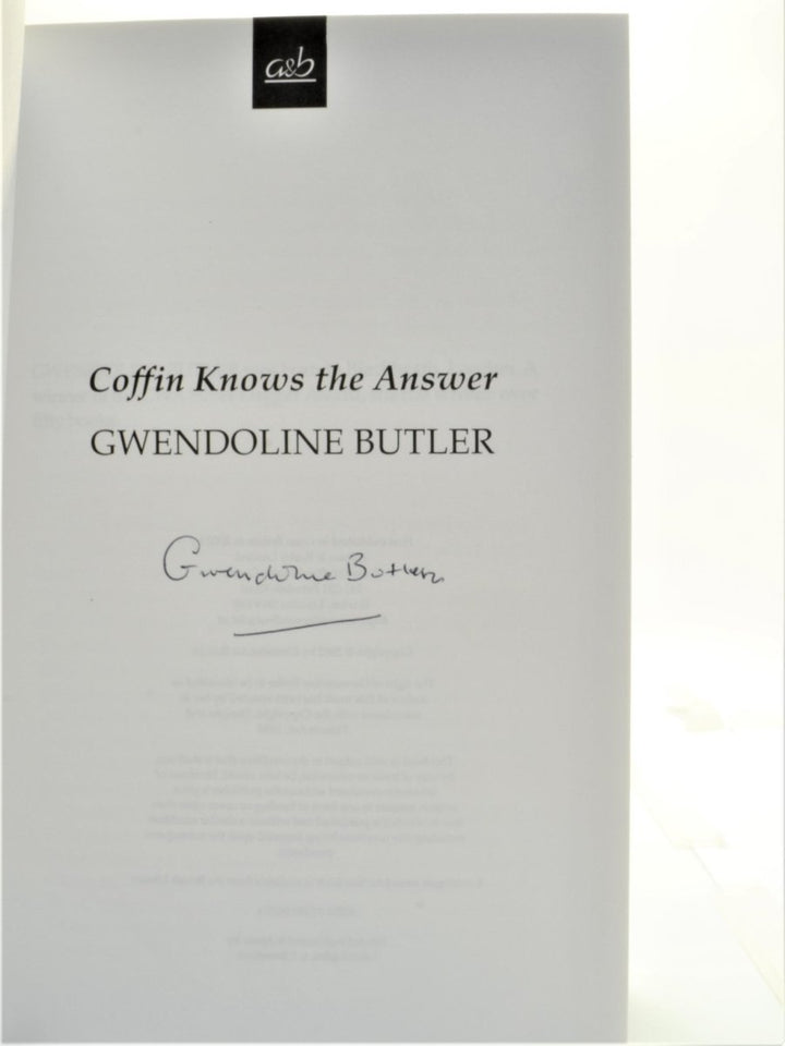 Butler, Gwendoline - Coffin Knows the Answer - SIGNED | signature page
