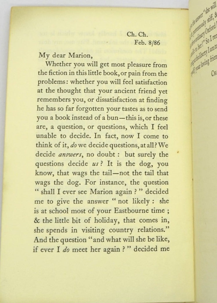 Carroll, Lewis - Two Letters to Marion from Lewis Carroll | back cover