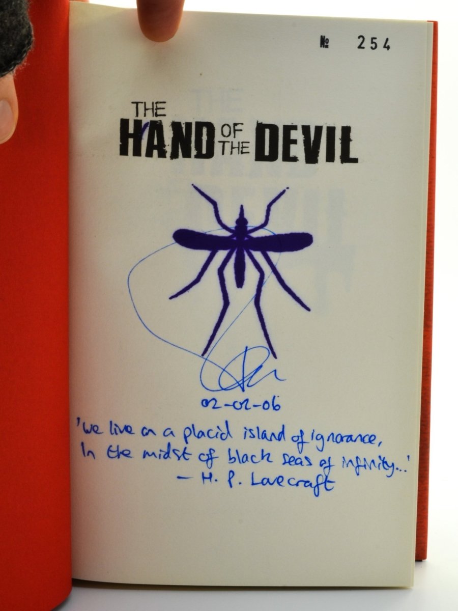 Carter, Dean Vincent - The Hand of the Devil - SIGNED | signature page