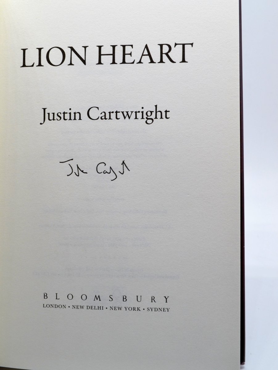 Cartwright, Justin - Lion Heart | back cover