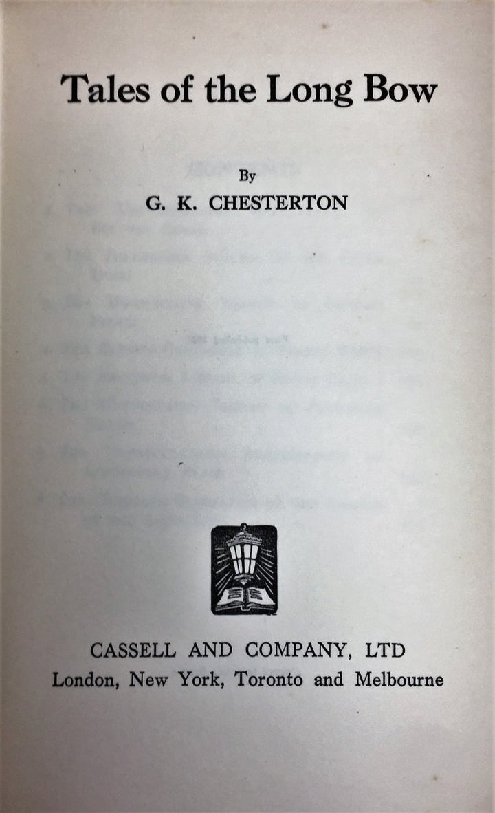 Chesterton, G K - Tales of the Long Bow | sample illustration