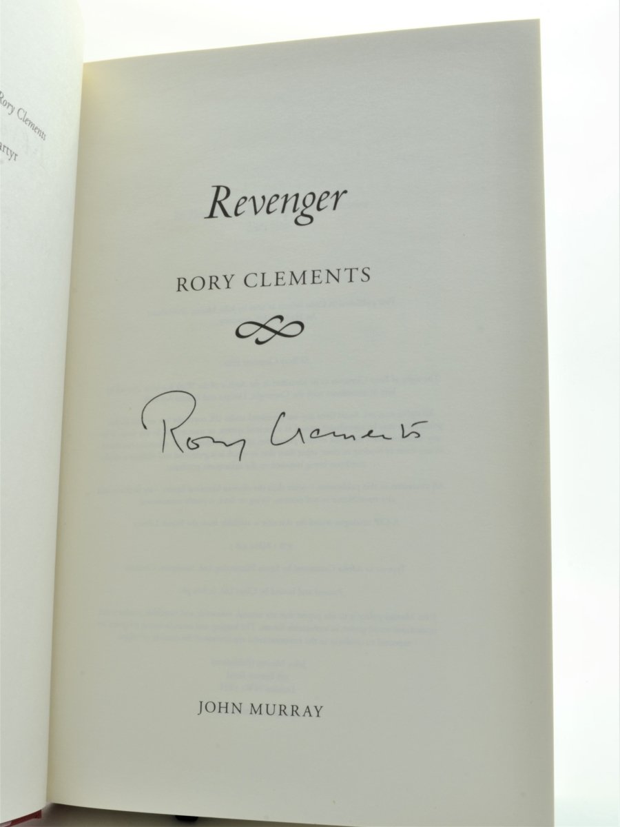 Clements, Rory - Revenger - SIGNED | signature page