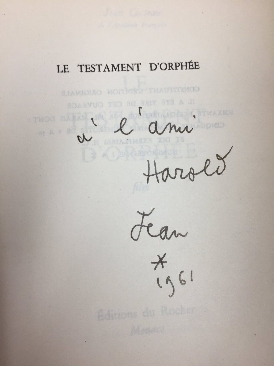 Cocteau, Jean - Le Testament d'Orphee | back cover