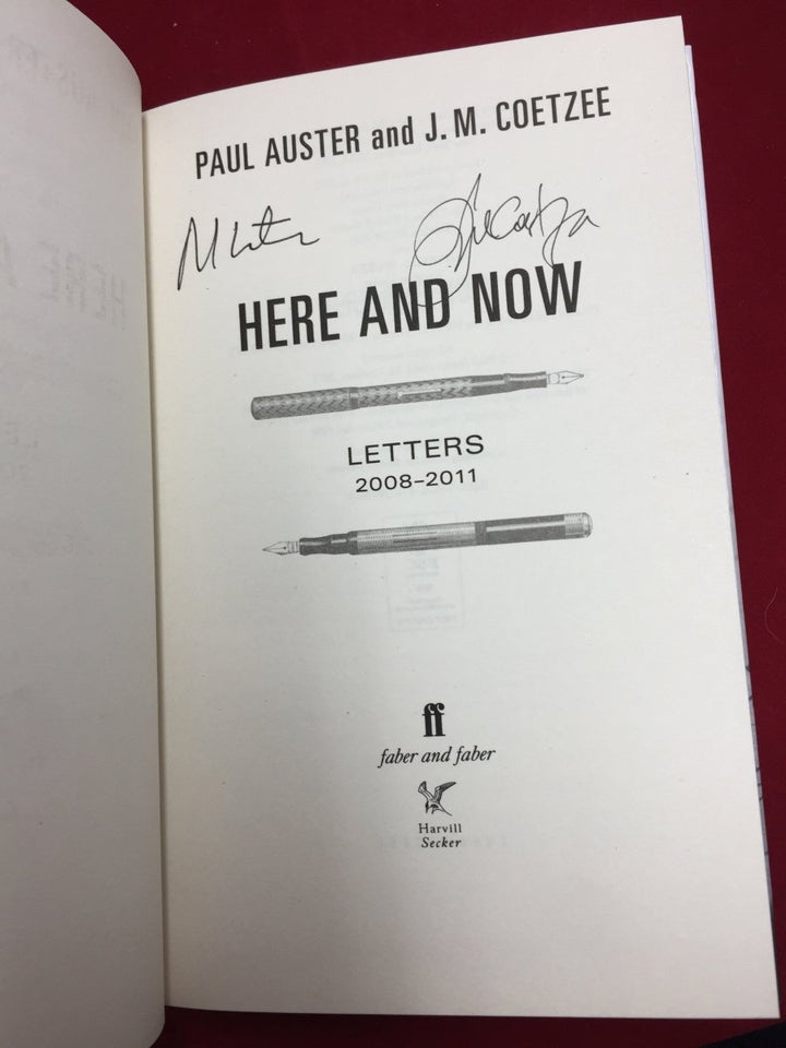 Coetzee, J M & Auster, Paul - Here and Now : Letters 2008 - 2011 | sample illustration