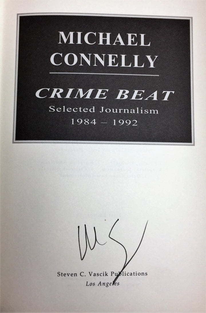 Connelly, Michael - Crime Beat - SIGNED | back cover
