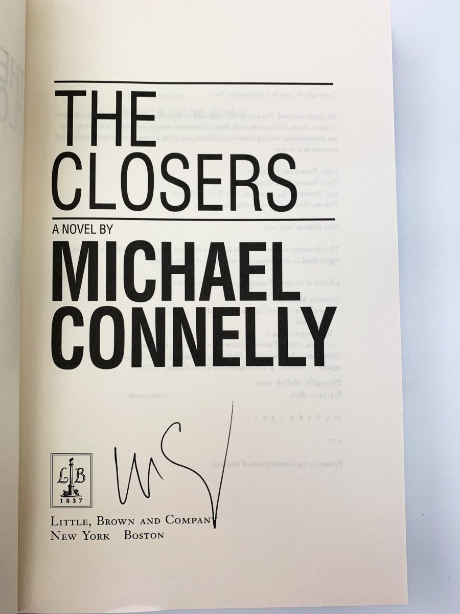 Connelly, Michael - The Closers - SIGNED | signature page