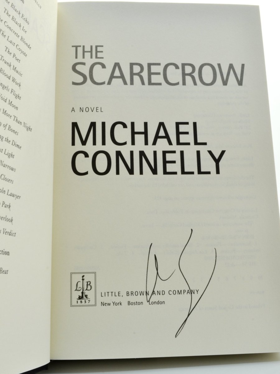 Connelly, Michael - The Scarecrow - SIGNED | signature page
