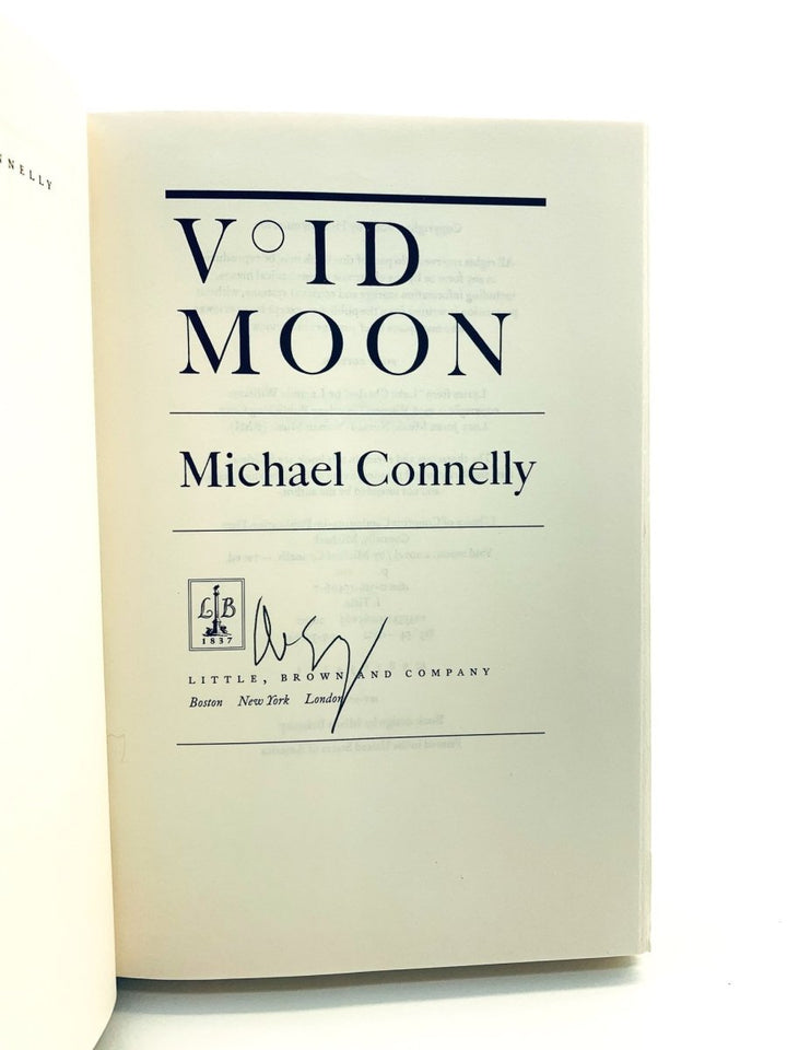 Connelly, Michael - Void Moon - SIGNED US Edition | signature page