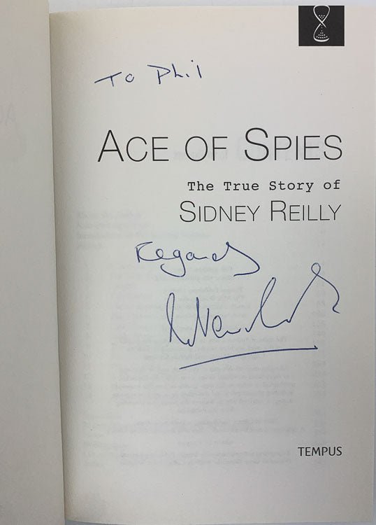 Cook, Andrew - Ace of Spies - SIGNED | signature page