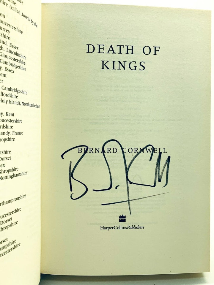 Cornwell, Bernard - Death of Kings - SIGNED | signature page