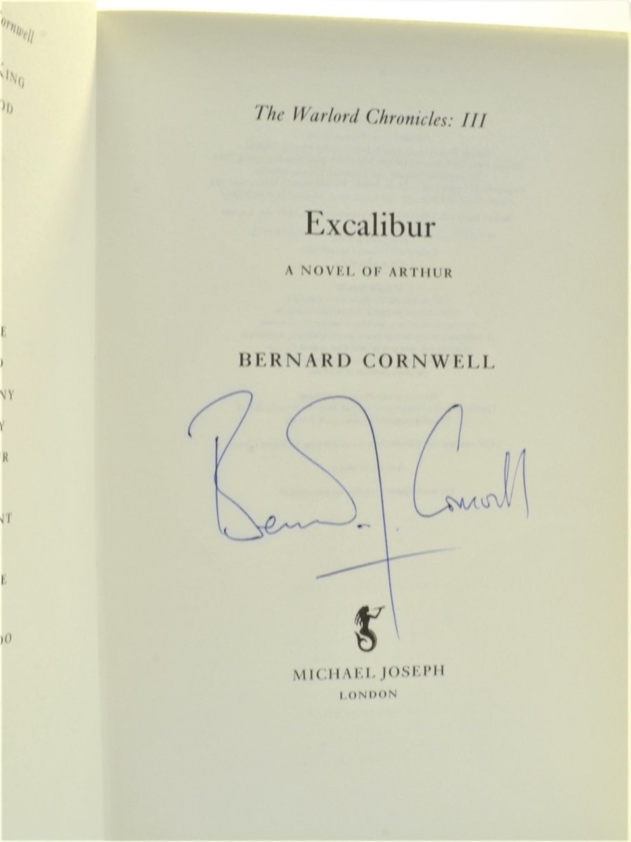 Cornwell, Bernard - Excalibur - SIGNED | signature page