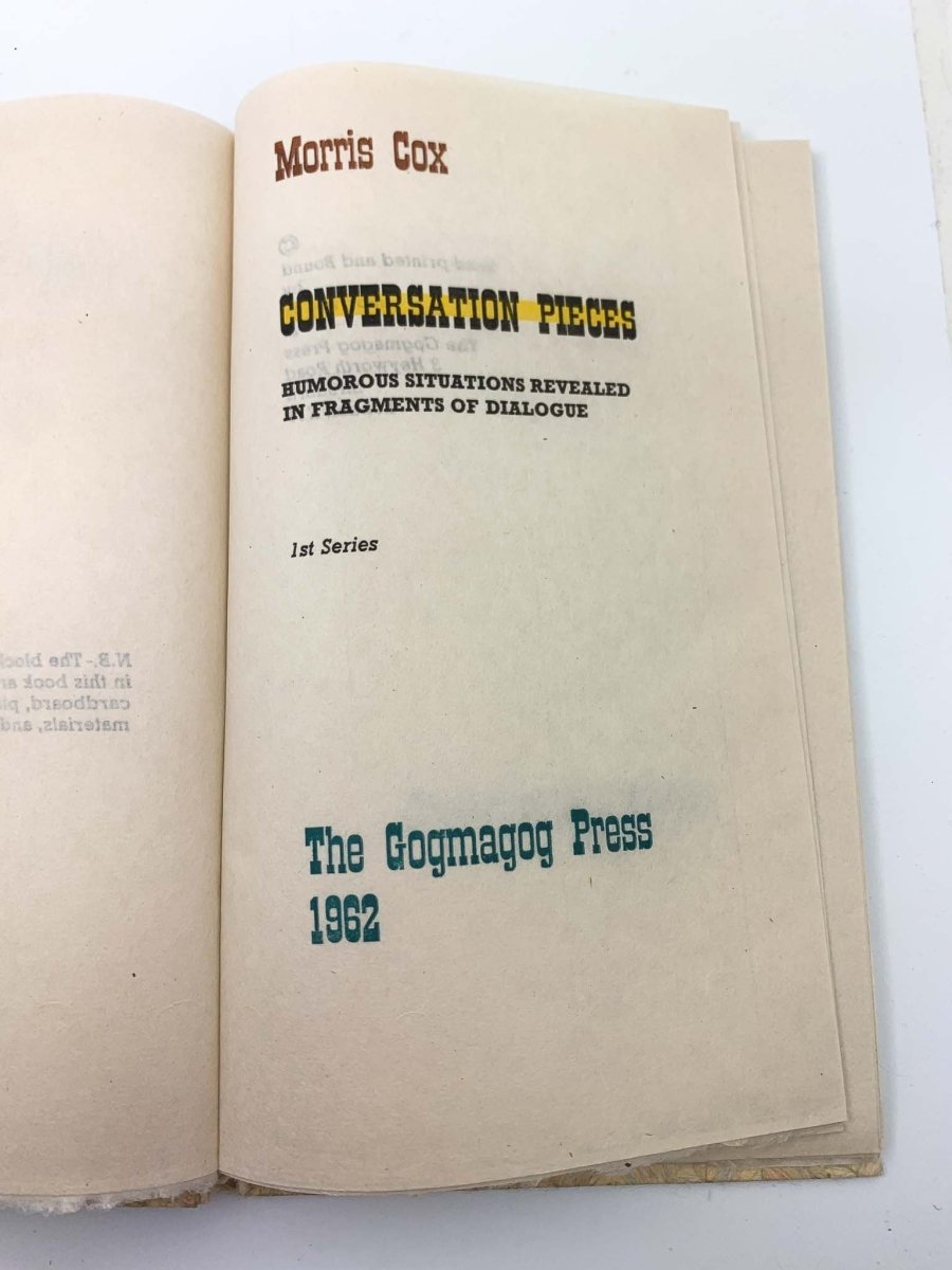 Cox, Morris - Conversation Pieces - SIGNED No 7 | book detail 5