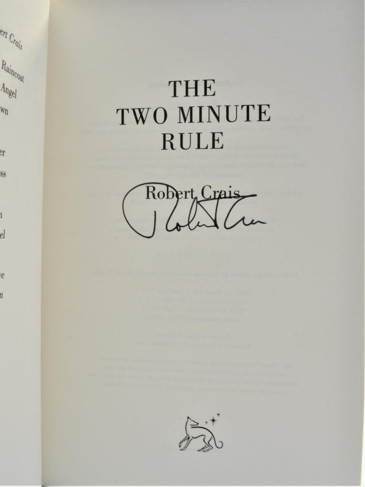 Crais, Robert - The Two Minute Rule - Signed | sample illustration