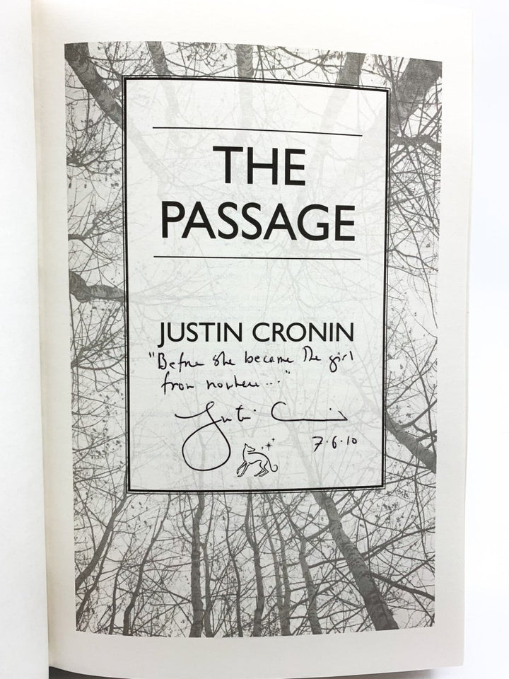 Cronin, Justin - The Passage - SIGNED | signature page