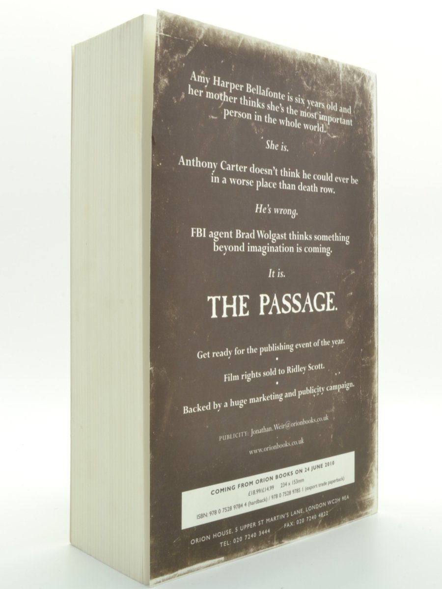Cronin, Justin - The Passage SIGNED Proof | signature page
