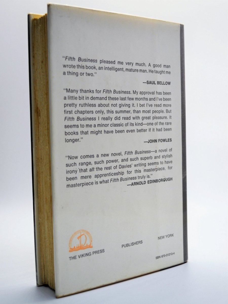 Davies, Robertson - Fifth Business | back cover