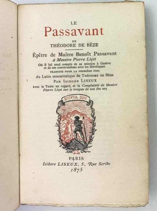 de Bèze, Théodore - Le Passavant | back cover