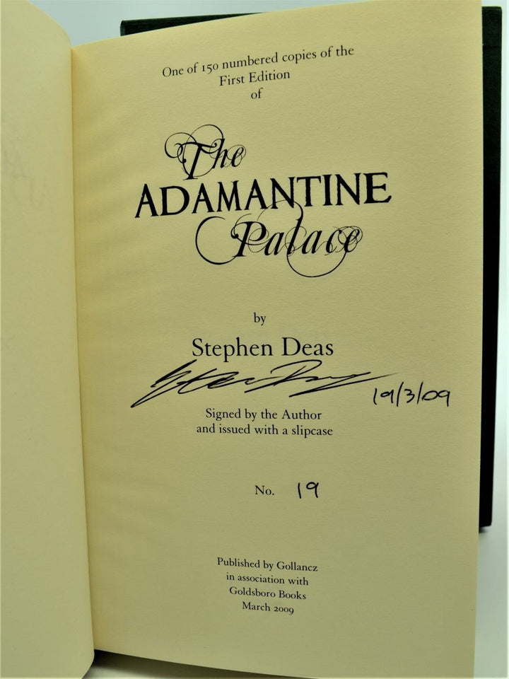 Deas, Stephen - The Adamantine Palace - Slipcased Limited Edition (SIGNED) | back cover