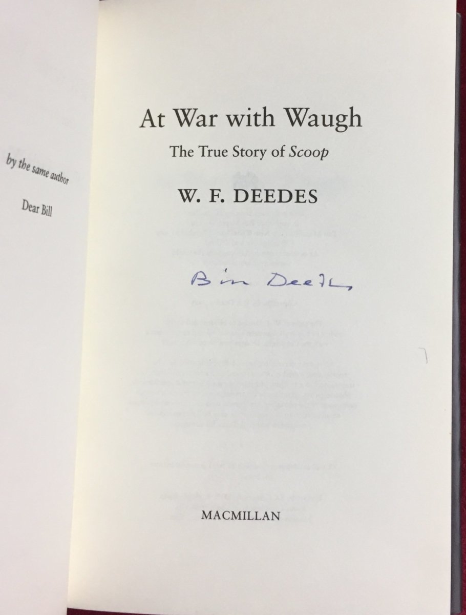 Deedes, W F - At War with Waugh | back cover