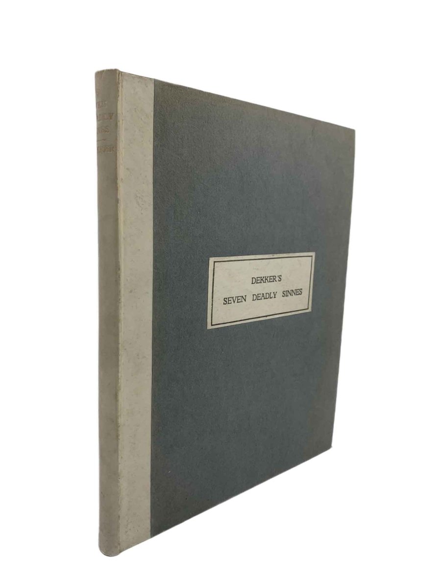  Thomas Dekker First Edition | The Seven Deadly Sinnes Of London | Cheltenham Rare Books
