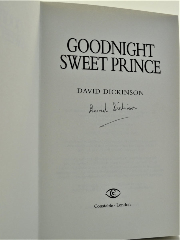 Dickinson, David - Goodnight Sweet Prince - SIGNED | signature page