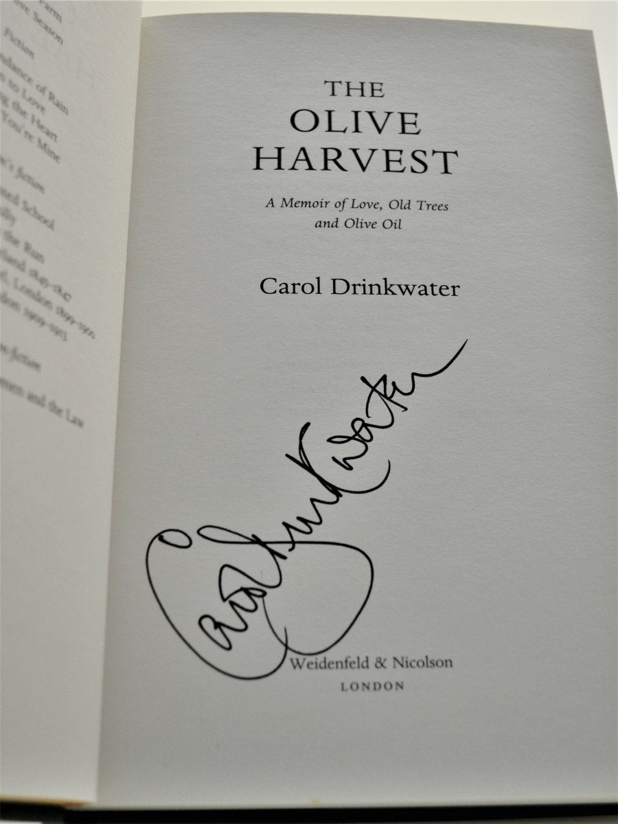 Drinkwater, Carol - The Olive Harvest - Signed | back cover
