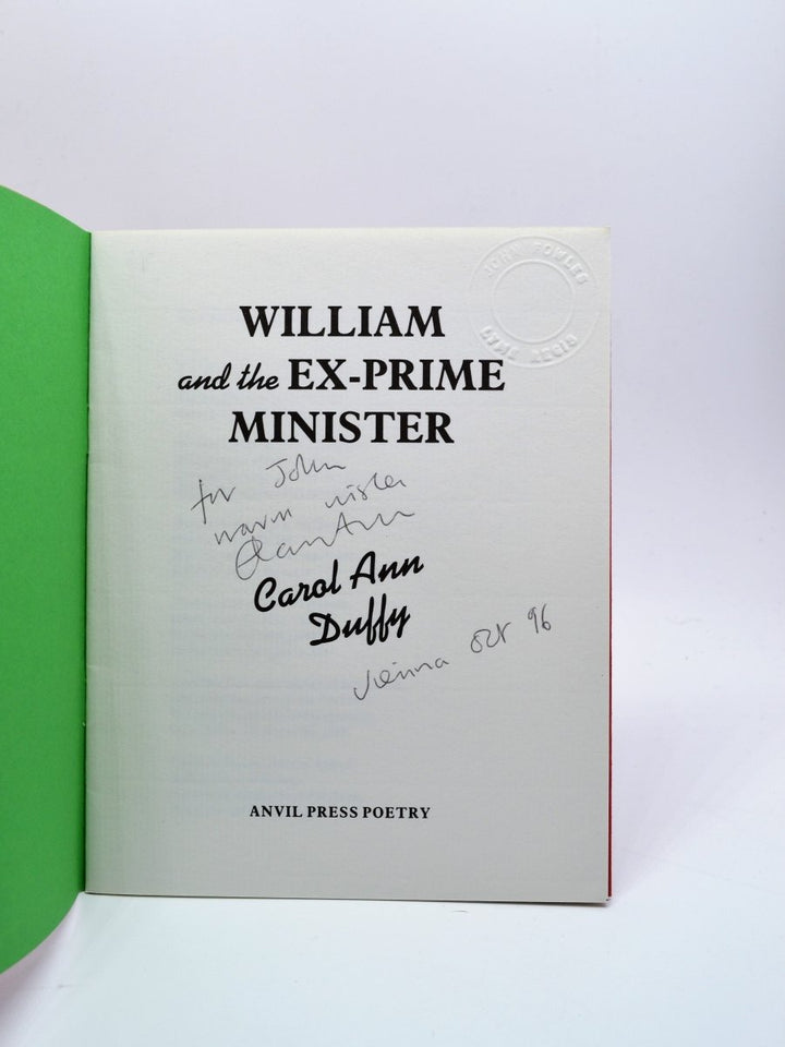 Duffy, Carol Ann - William and the Ex-Prime Minister | front cover