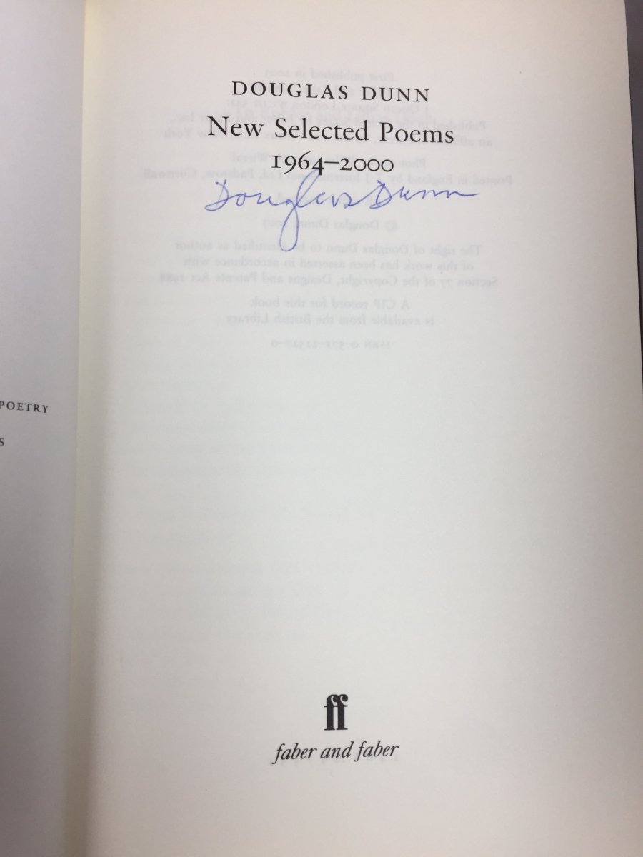 Dunn, Douglas - New Selected Poems 1964 - 2000 | sample illustration