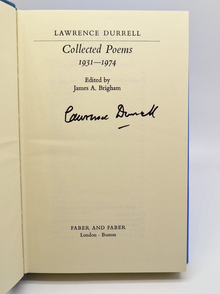 Durrell, Lawrence - Collected Poems 1931 - 1974 | back cover