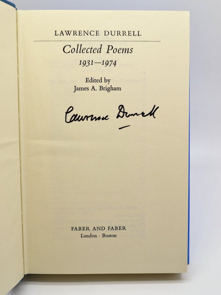 Durrell, Lawrence - Collected Poems 1931 - 1974 | back cover