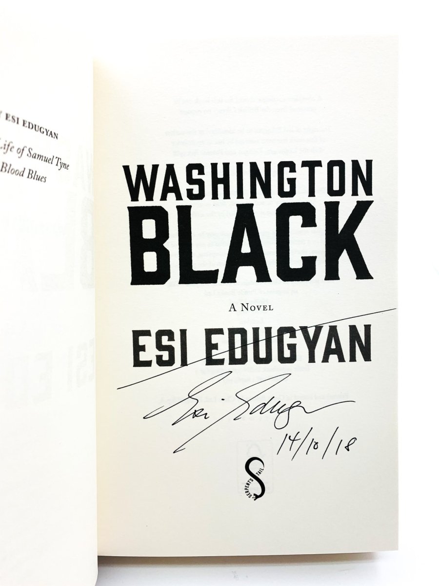 Edugyan, Esi - Washington Black - SIGNED | signature page