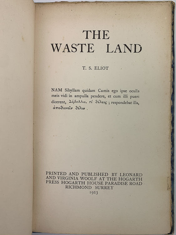 Eliot, T S - The Waste Land | image4