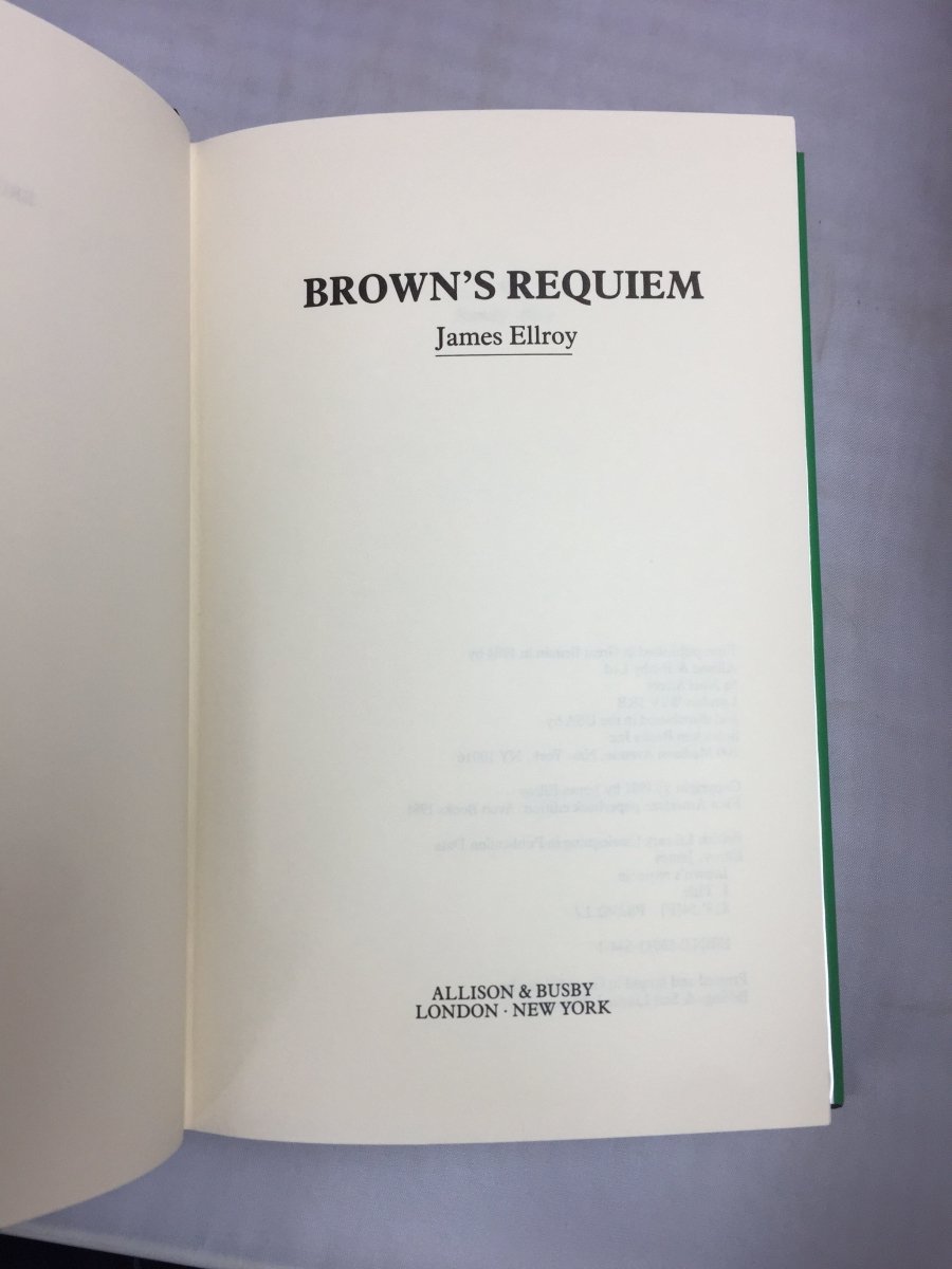 Ellroy, James - Brown's Requiem | back cover