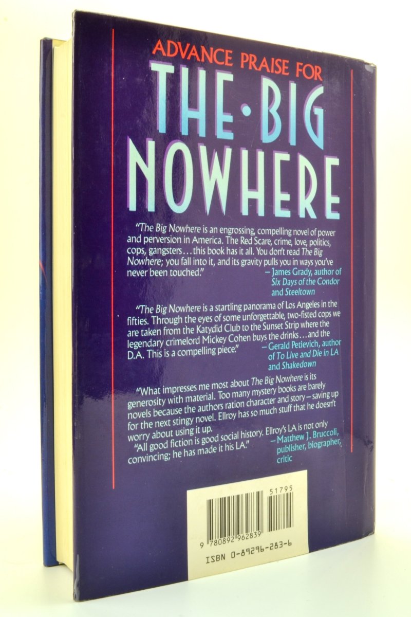 Ellroy, James - The Big Nowhere - SIGNED | back cover