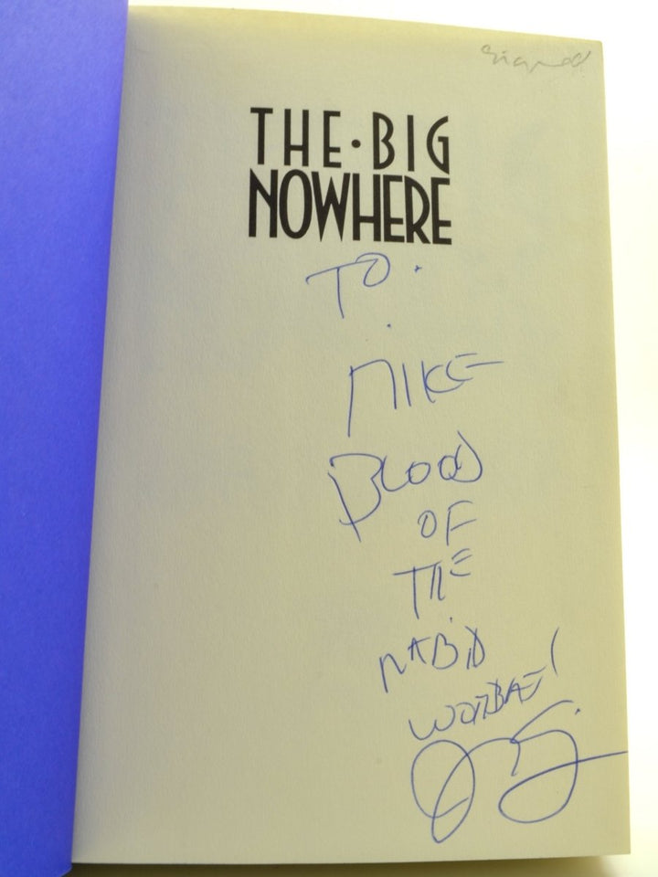 Ellroy, James - The Big Nowhere - SIGNED | signature page