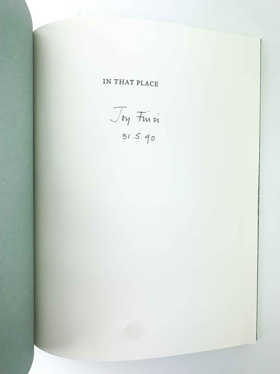 Eurich, Richard ( introduces ) - In That Place : The Portrait Drawings of Joy Finzi - SIGNED | signature page