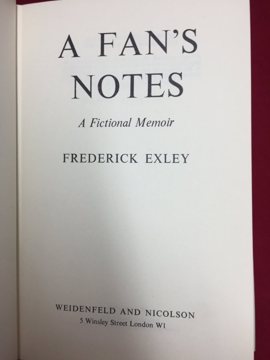 Exley, Frederick - A Fan's Notes | image4