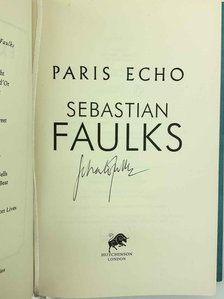Faulks, Sebastian - Paris Echo - SIGNED | signature page