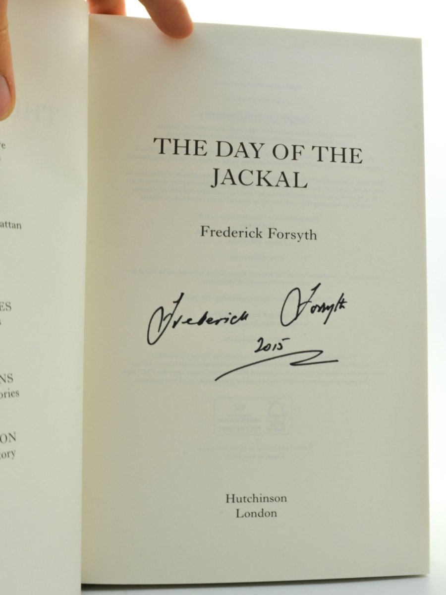 Forsyth, Frederick - The Day of the Jackal - SIGNED | signature page