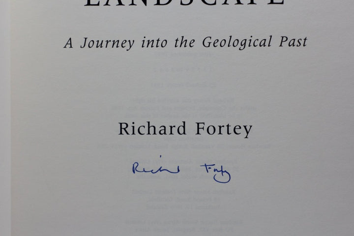 Fortey, Richard - The Hidden Landscape (SIGNED) | signature page