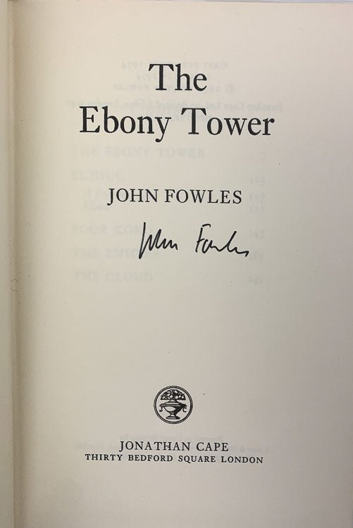 Fowles, John - The Ebony Tower - SIGNED | image3