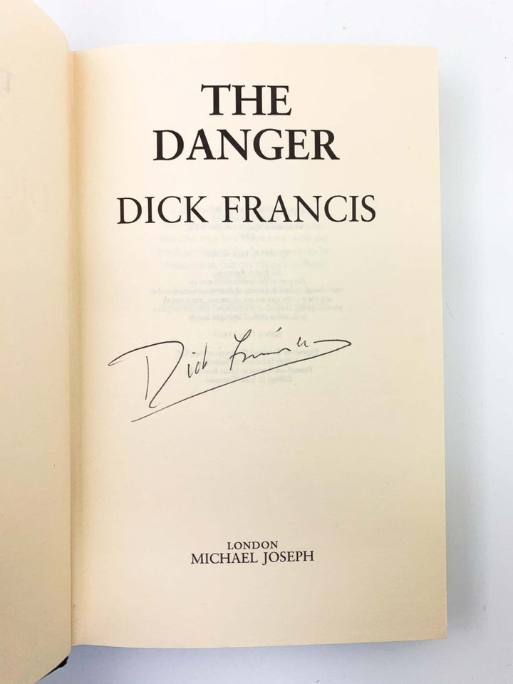 Francis, Dick - The Danger - SIGNED | back cover