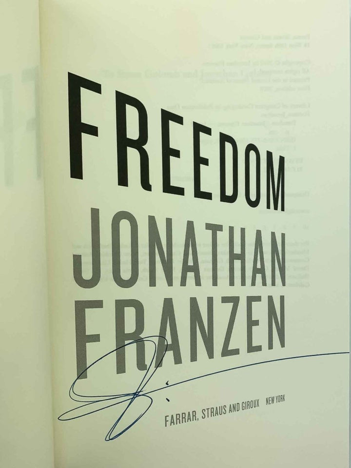 Franzen, Jonathan - Freedom - SIGNED | signature page
