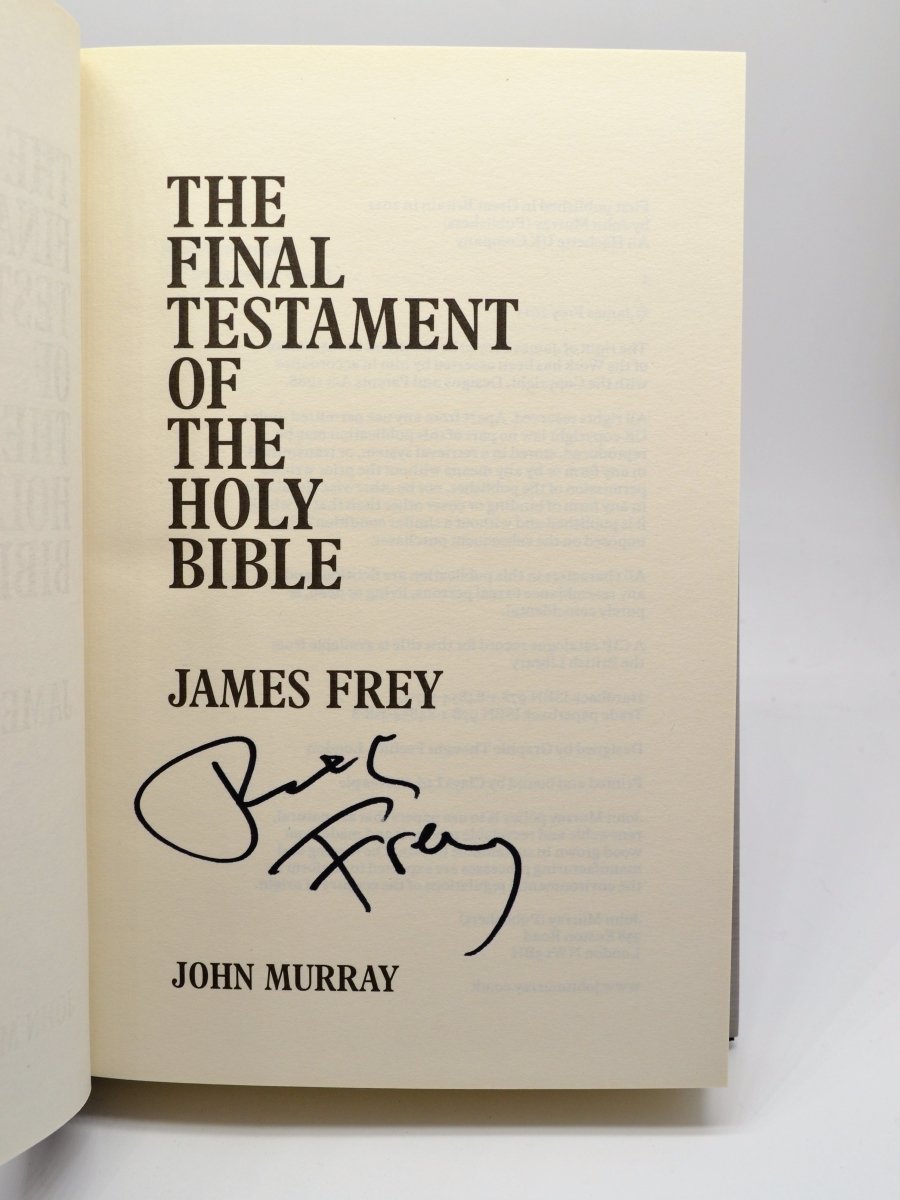 Frey, James - The Final Testament of the Holy Bible | back cover
