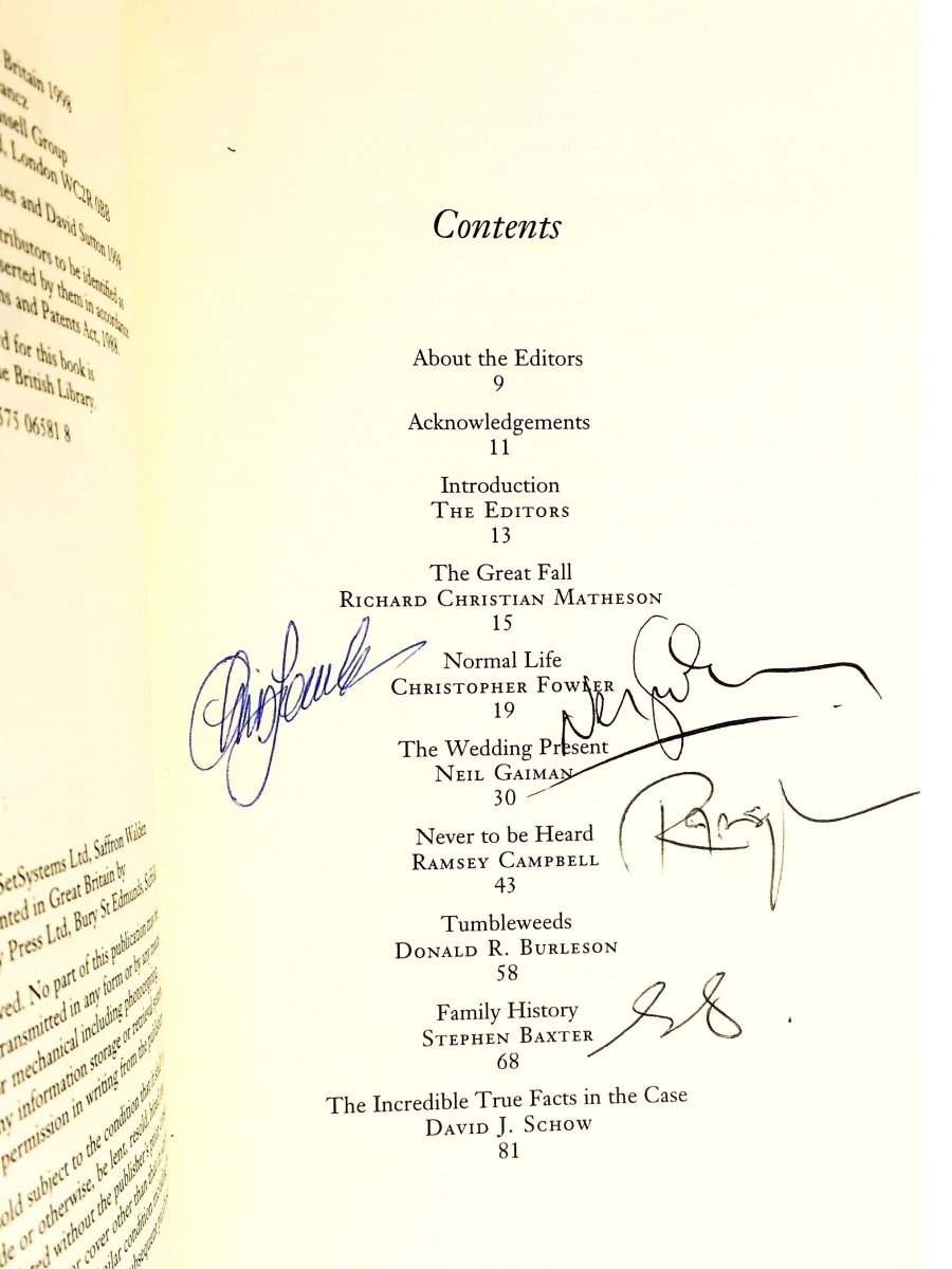 Gaiman, Neil, et al - Dark Terrors 4 ( multi SIGNED ) - SIGNED | back cover