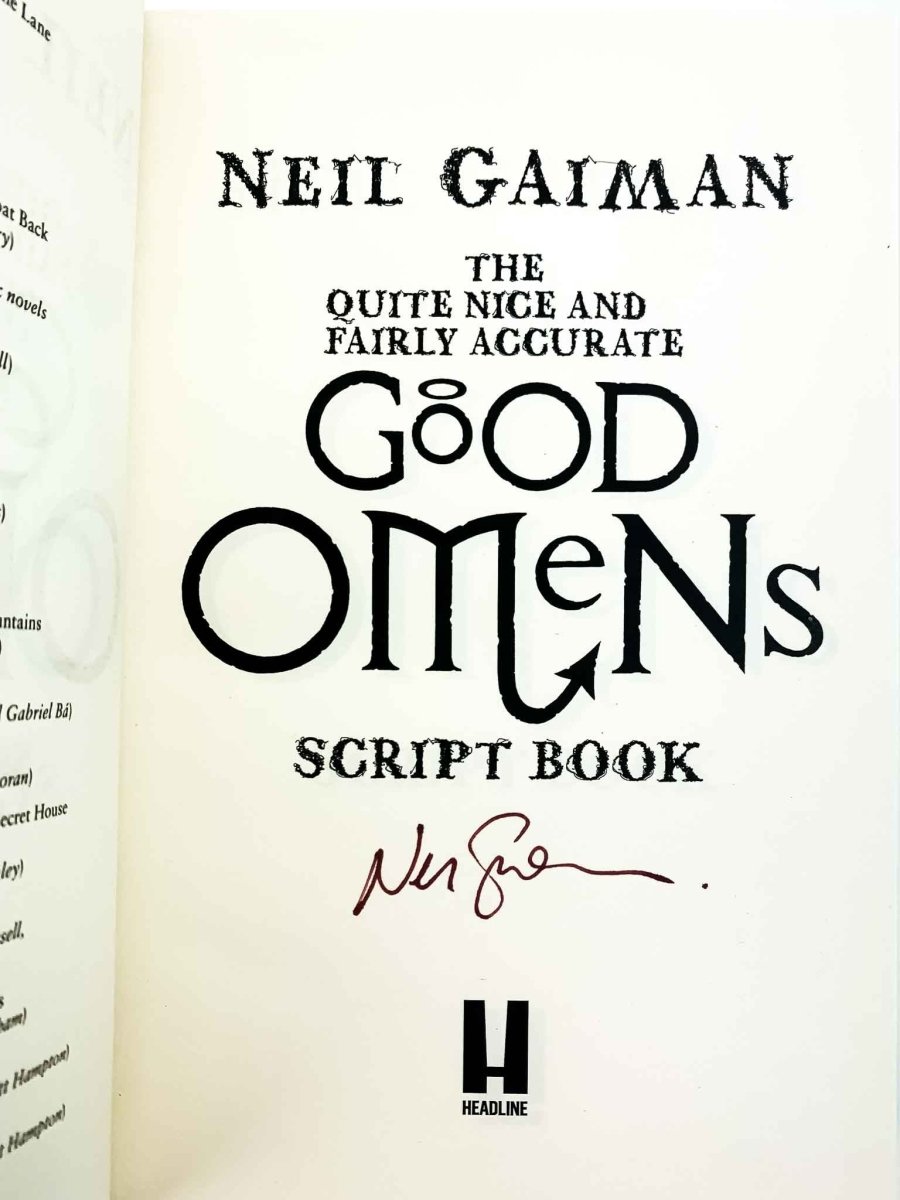Gaiman, Neil - The Quite Nice and Fairly Accurate Good Omens Script Book - SIGNED | image3