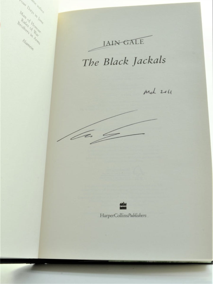 Gale, Iain - The Black Jackals - SIGNED | signature page